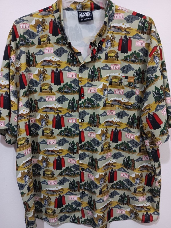 Culture Fly Star Wars Shirt Return of the Jedi 40th Ann. Short Sleeve Button 3XL