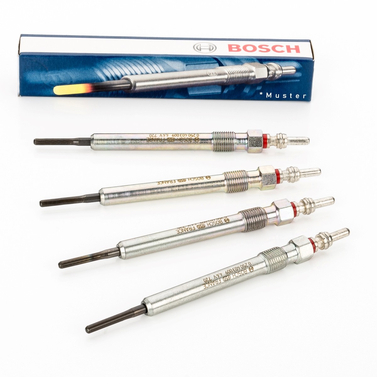 4x Glow Plug Original Bosch Duraterm 0250202132 for ALFA ROMEO 147 159 1.9 JTDM