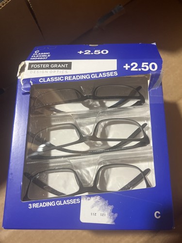 Foster Grant 3 pack classic Reading glasses +2.5