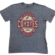 CCM Arizona Coyotes Tee L Gray Vintage NHL Hockey Distressed Logo