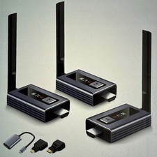Wireless HDMI Transmitter, 2 Receivers, Screen, Up To 6 RXs, 165FT, 1080p 5.8GHZ