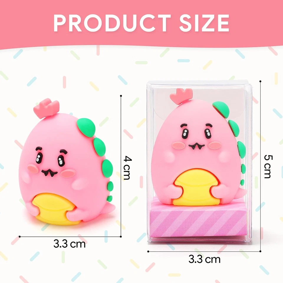 ® 16Pcs Temperamatite in Gomma Cartone Animato, Mini Temperamatite per Canceller - Immagine 3 di 4