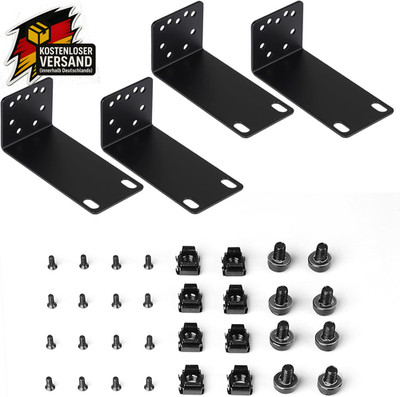 Rack-Mount-Kit für 19-Zoll Switches - Verstellbare Metallmontage für Netzwerkger