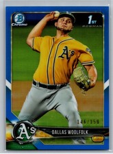 2018 Bowman Draft #BDC-127 Dallas Woolfolk Chrome Blue Refractor