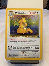 Vintage Dragonite Holo Fossil 4/62 Rare WOTC Pokémon Card LP/MP