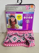 Climate Right Cuddle Duds Girls 7/8 Base Layer Set
