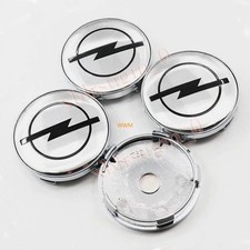 4x 60mm Für OPEL Auto Felgenkappen Abzeichen Radnabendecke Silber