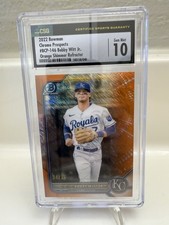 2022 Bowman Chrome Prospects Bobby Witt Jr Orange Shimmer Refractor 14/25 RC