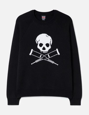 Babylon x Jackass Logo Knit Sweater in Black (c)