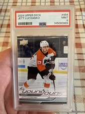2024 Upper Deck Jett Luchanko #484 Young Guns RC PSA Mint 9 Fresh Grade Flyers🔥