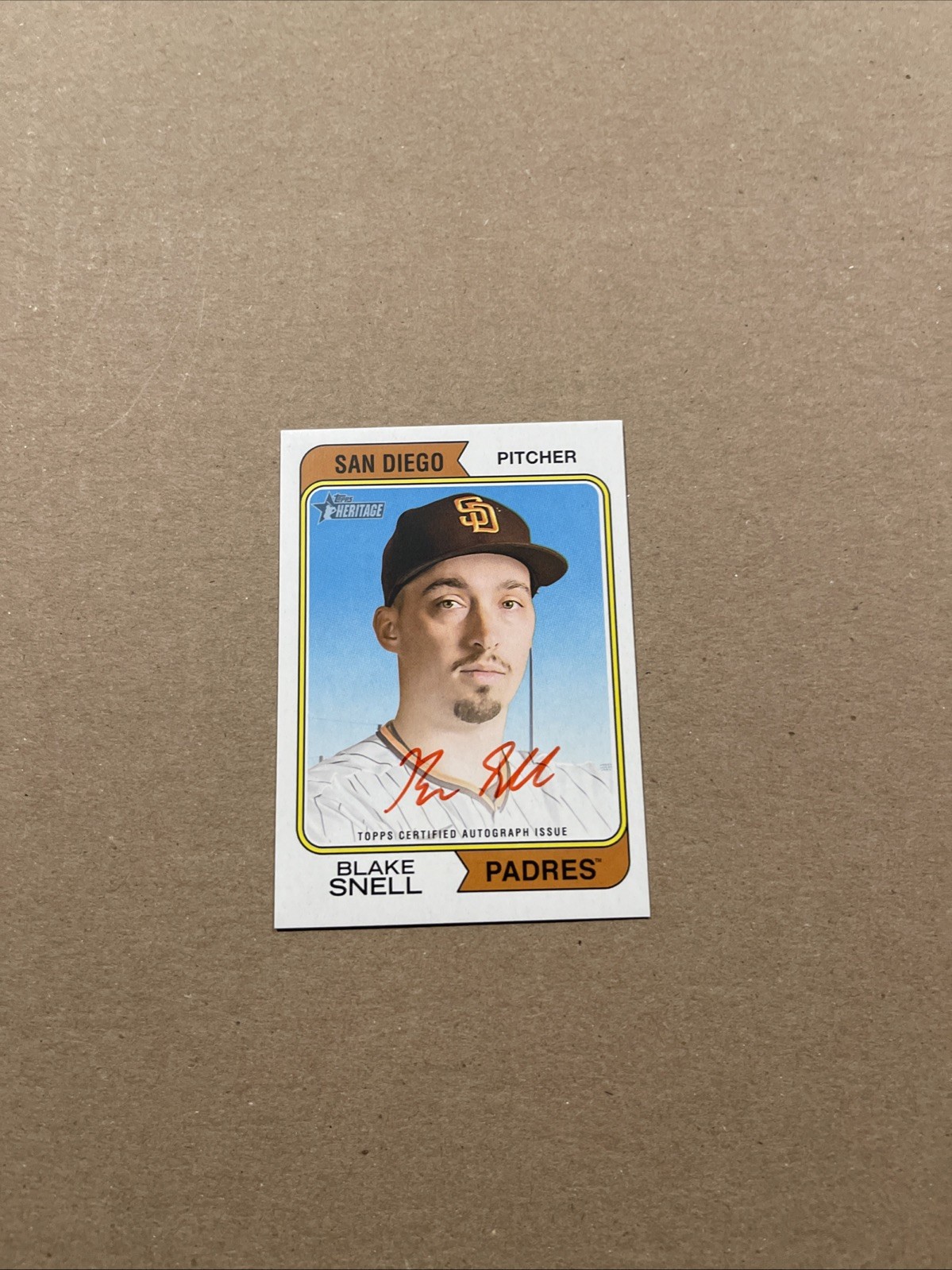 2023 Topps Heritage - Real One Autographs Blake Snell #ROA-BS Red Ink 03/74