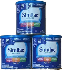   Advance Similac Stage 1 Infant Formula 3 PACK w/ Iron 12.4oz, EXP 11/2026   