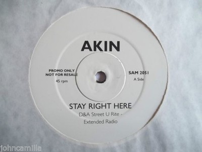 Akin - Stay Right Here (12'', Promo)
