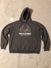VTG Realtree Outfitters Hoodie Mens 2XL Gray Jerzees Pullover Camo Antlers Logo