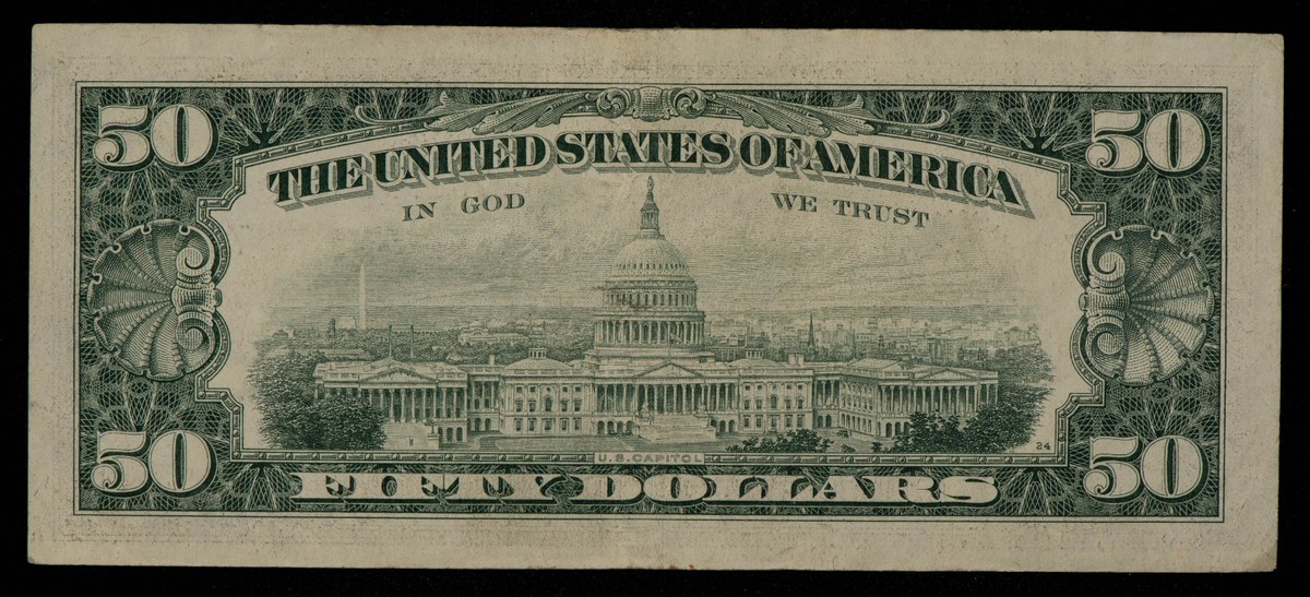 1974 $50 FRN Federal Reserve Note - FR 2118G* - Star Note - VF+