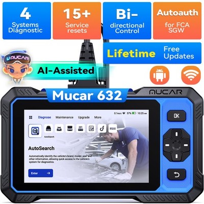 MUCAR 632 Car Diagnostic Tools SRS ABS OBD2 Code Scanner Lifetime Free Updates