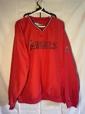 Vintage Nike Anaheim Angels MLB Windshirt Men’s XL Red Pullover V-Neck Jacket