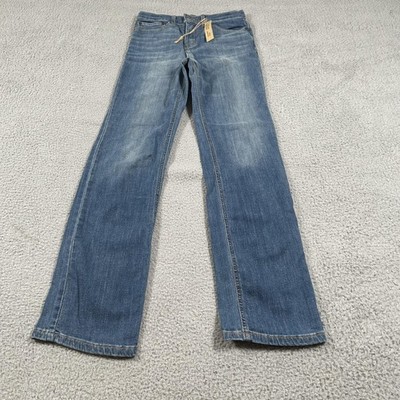 True Craft Boys Jeans Size 10 Slim Blue Denim Adjustable Waist Straight Leg NWT