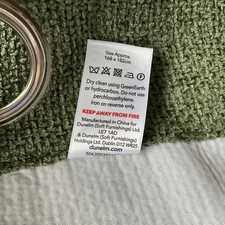 Hessian Chenille Sage Blackout Ring Curtains