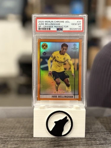 2020 Topps Merlin Chrome UCL Jude Bellingham #31 SP Orange Ref RC 13/25 PSA 10