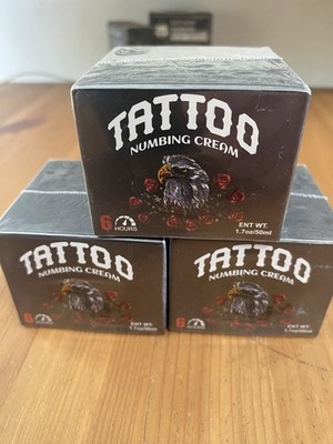 Tattoo Numbing Balm 6 Hour Maximum Strength - Skin Relief 1.75oz Lot Of  3