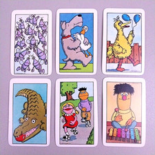 Lot of 6 SESAME STREET Alphabet  NUMBER CARDS MUPPETS 1978 Vintage