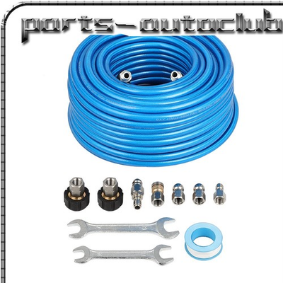 #ad 5800psi Pressure Washer Sewer Jet Kit 100ft 1 4quot; Upgraded PU Hose Blue New $57.99