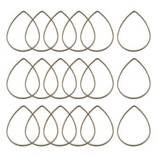 Tear beads circle connection, 22x32mm bronze for creation, 20pcs