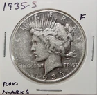 1935 S US Peace Silver Dollar $1 F Fine Details