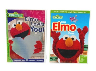 Elmo Sesame Street DVD Lot 2 Big Elmo Fun & Elmo Loves You New Sealed