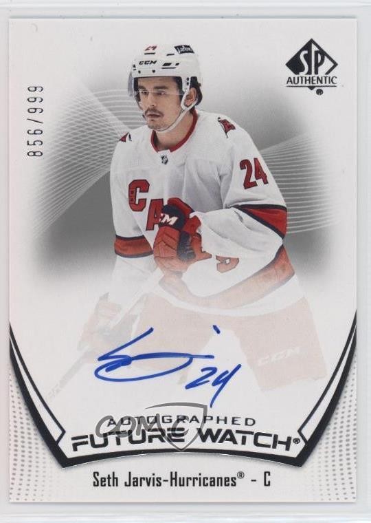 2021-22 SP Authentic Auto Future Watch 856/999 Seth Jarvis #156 Rookie Auto RC