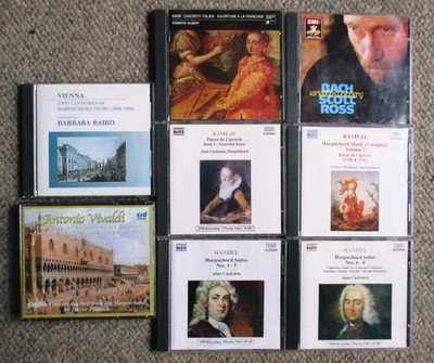 Classical Harpsichord 8 CD Lot Rameau Handel Bach & more Very Clean