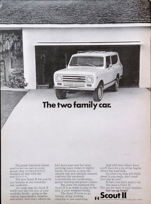 Scout II International Original 1972 Vintage Print Ad Wall Art