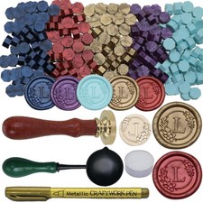 Initial Alphabet Wax Seal Stamp Set, Retro 25mm/1.18'', Clear/Transparent