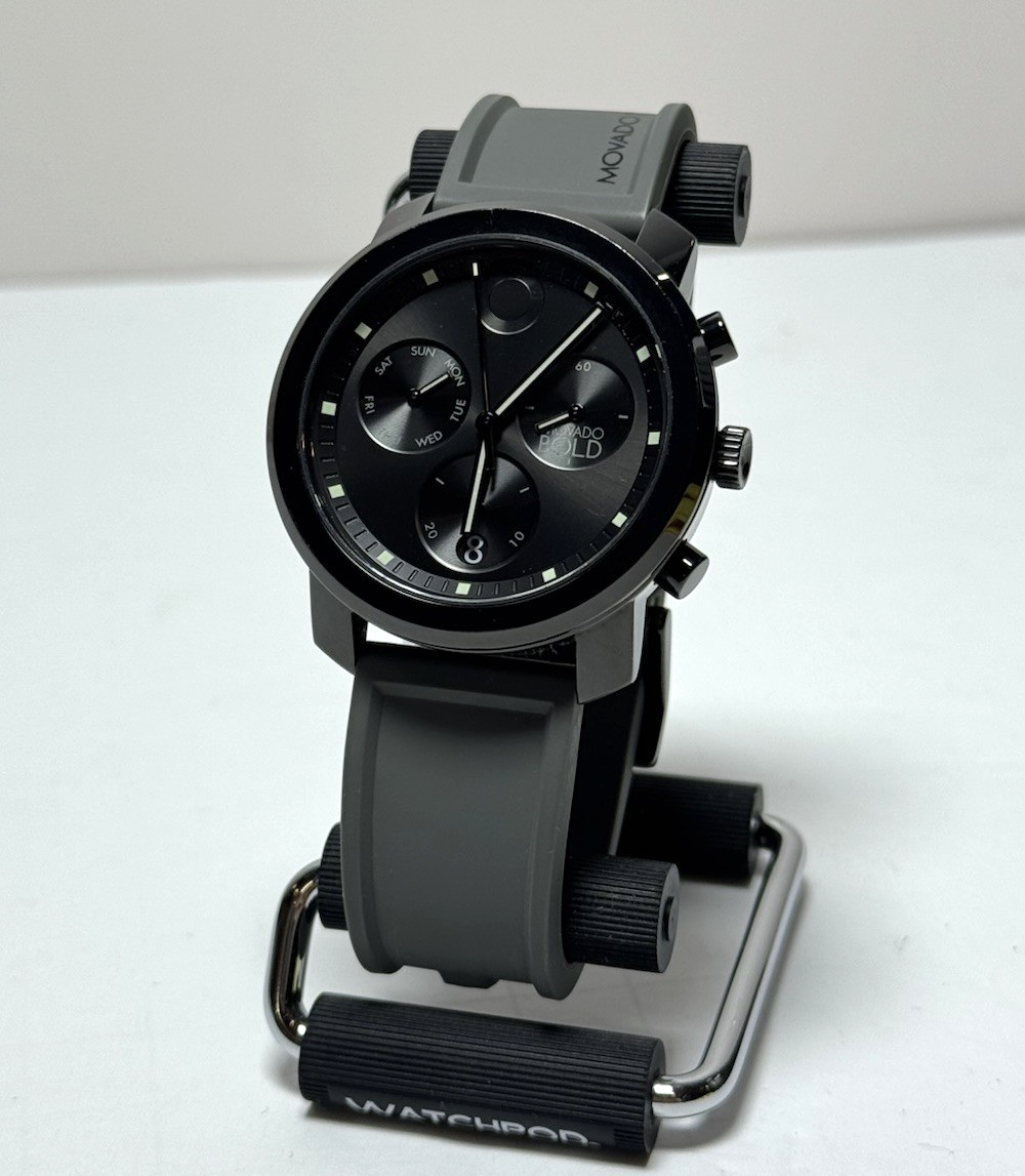 MOVADO TREND PROPEL  BLACK CHRONOGRAPH  44mm with Gray Strap