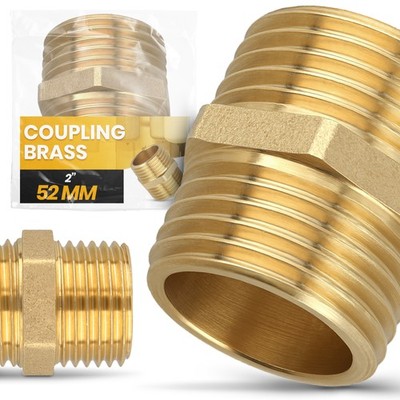 Messing Kupplung Fitting 2'' AG Verbinder Muffe Rohr Gewindefitting Wassersystem