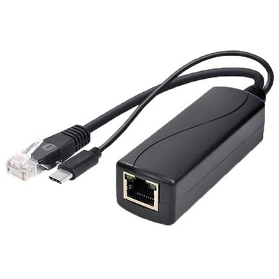 TYPE C PoE Splitter USB 48v to 5V Power Over Ethernet 802.3af For RaspbRSSNX'OY