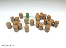 ho lot 25 barriques tonneaux Ech 1/87 pour décor train diorama bateau maquette