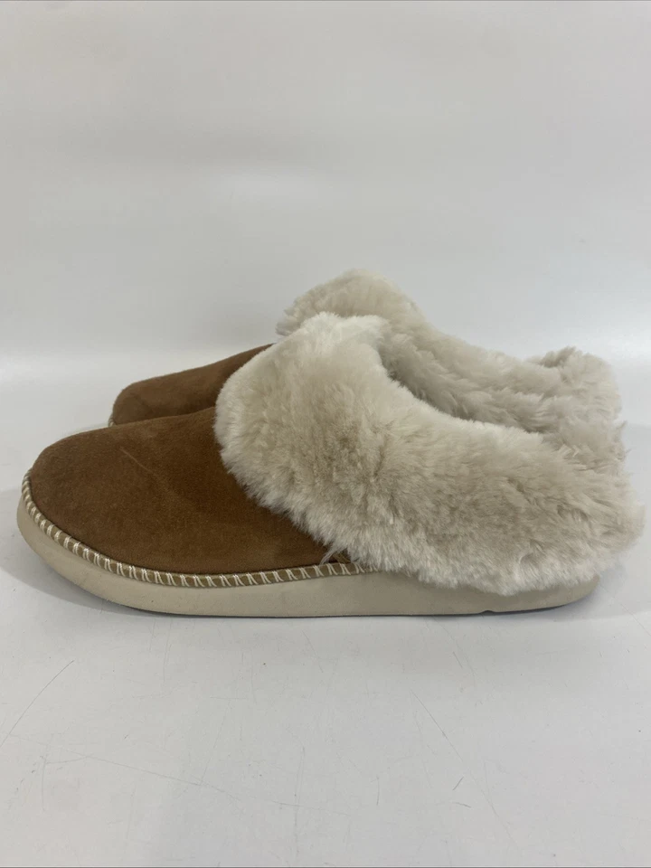 Olukai Women's Ku'i Brown Slip On Fur Lined Slippers Mules Size 9 US - Image 4 of 4