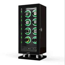 RGB Automatic 8 Watches Case Watch Winder LCD Touch Screen Display Storage Box