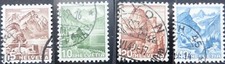 Schweiz 1948, Mi 500/1/2/5, DS Landschaften, gestempelt