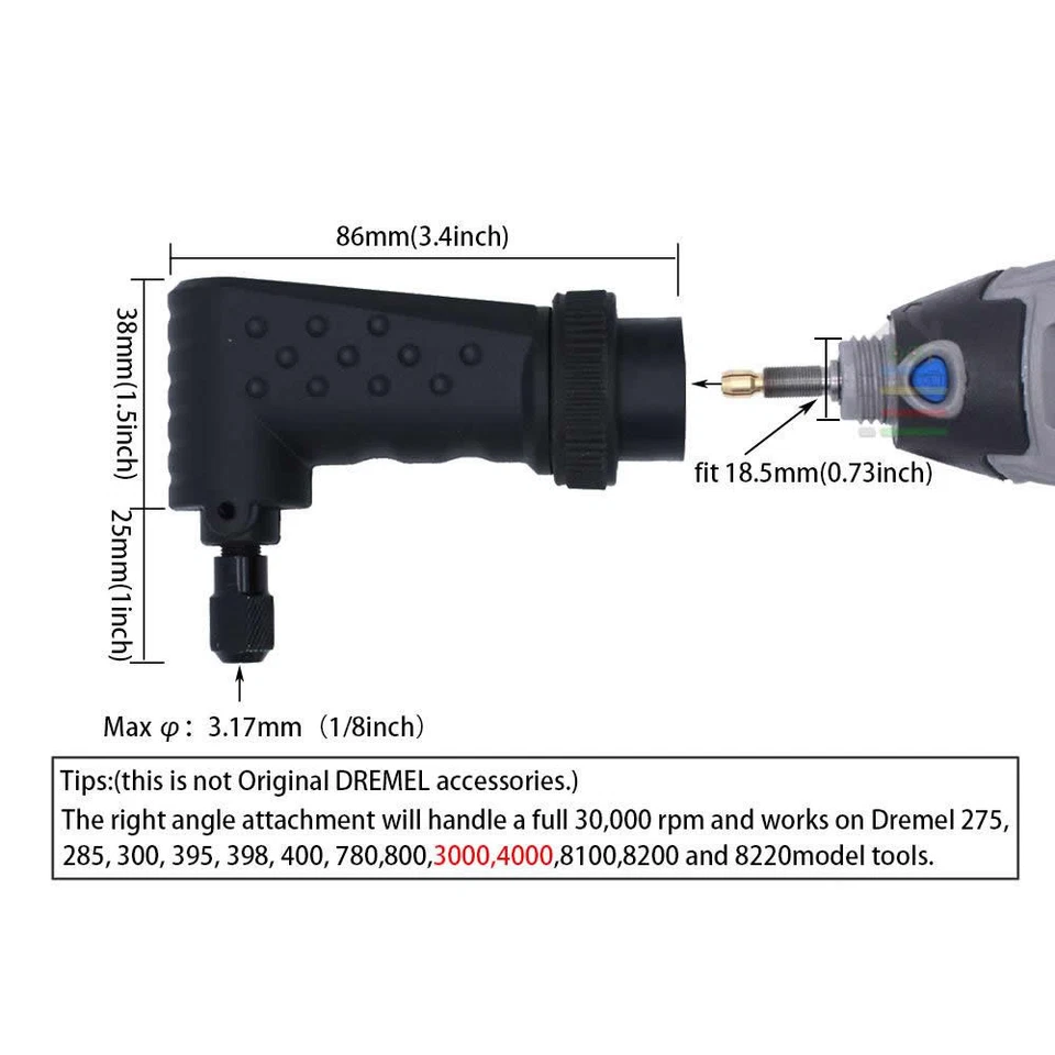 575 for Original Dremel 4000 3000 275 Grinder Right Angle Converter Rotary Tool - Image 3 of 4