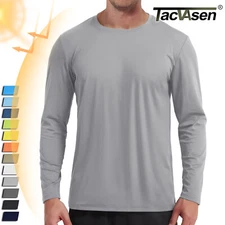 UPF50+ Men's Long Sleeve T-Shirts UV Sun Protection Quick Dry Fishing Shirts Tee