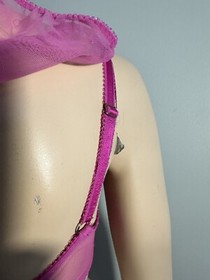 L'AGENT by AGENT PROVOCATEUR Reya Lace Mesh Pink Black Bra Underwire 32E W Tag