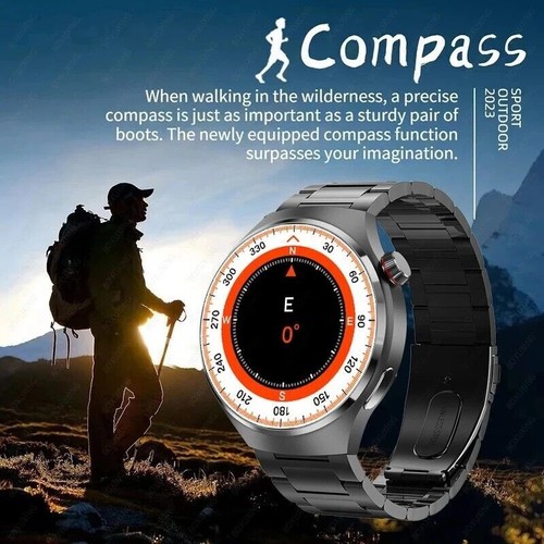 GT4 Pro Waterproof Smart Watch NFC GPS Tracker AMOLED BT Call Sports Men Women - Picture 10 of 20