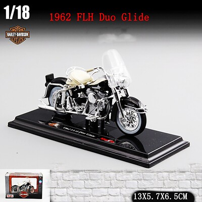 Maisto 1/18 Harley Davidson 1962 FLH Duo Clide Motorcycle Model