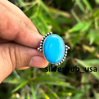 Sleeping Beauty Turquoise 925 Sterling Silver Gift Ring Jewelry All Size  SA-1582