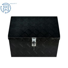 20 X12 X9.5 Black Aluminum Cuboid Diamond Plate Tool Box For Pickup Truck Rv 20 X12 X9.5 Black Aluminum Cuboid Diamond Plate Tool Box For Pickup Truck Rv