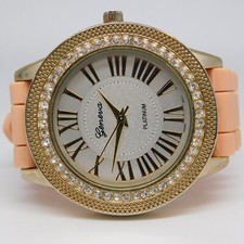 Geneva Platinum No:4574 Quartz Analog Women's Watch New Battery