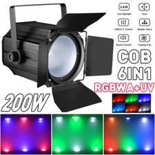 200W RGBWA UV Par Stage Light COB LED DMX DJ Disco Party Lighting Wash Lights